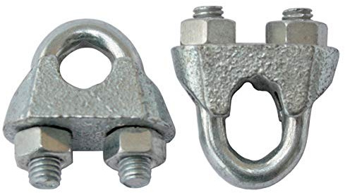 Lot de 10 serre-câbles galvanisés 6 mm