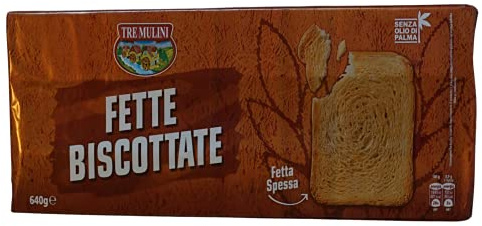 TRE MULINI - Fette Biscottate Spesse - SENZA OLIO DI PALMA - 640g