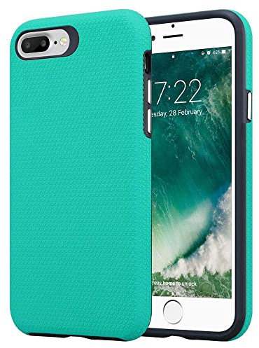 Cadorabo Hülle kompatibel mit Apple iPhone 6 Plus 6S Plus 7 Plus 7S Plus 8 Plus Schutzhülle TPU Silikon Case Outdoor Hybrid Design Slim Kratzfest Case Hülle für iPhone 6 Plus 7 Plus 8 Plus in Türkis