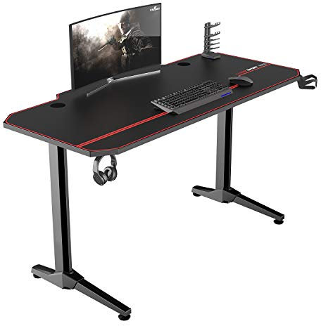 soges Scrivania Gaming Scrivania 55 Inches Gaming Desk Scrivania PC Computer Gamer PRO Tavoli Ergonomico Tappetino per Mouse XXL Liscio e Lavabile a Forma di Tavolo Scrivania per PC,140 * 65CM