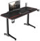 soges Bureau Gaming 140cm avec Tapis de Souris Grand Gamer Bureau Informatique Ordinateur Table de Jeu Pro pour E-Sport, Ergonomique Noir