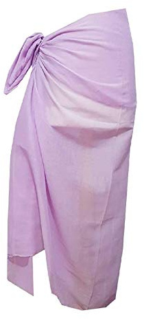 100% Cotton Extra Large Plus Size 200 x 110cm Sarong Beach Pareo Dress Wrap Swimwear Cover SACL Clothing (Light Lilac)