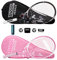 Teloon Tennisschläger für Erwachsene, 2 Stück, Freizeitschläger – 68,6 cm, Tennisschläger für Herren und Damen, Studenten, Anfänger, Schwarz / Pink