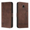 QIWEIQING Kompatibel mit Handyhülle für Samsung Galaxy J7 2017 Handy Hülle, Galaxy J7 2017 Hülle Leder Handytasche für Galaxy J7 2017 (Eu Version) / J730 Klapphülle Tasche, Brown HX