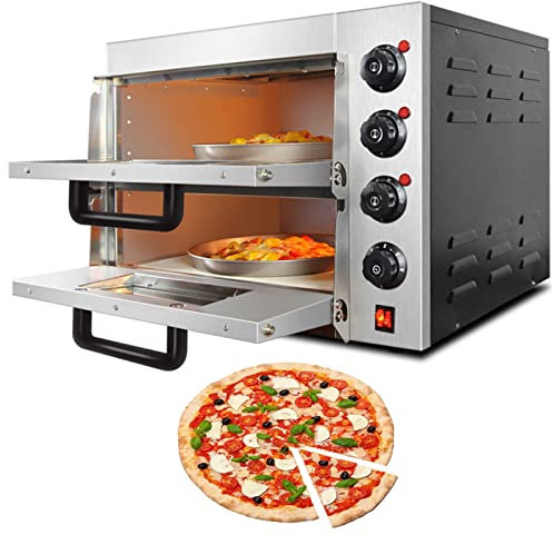 0℃ Outdoor Professional Pizza Oven with 400 X 400 mm alla Pietra Refrattaria Back Surface, Gastro Pietra Forno for Pizza, Bread And Pastry, 3000 Watt, per Pizza, Pane, Prodotti da Forno