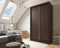 WFL GROUP Moderner Kleiderschrank Schwebetürenschrank 120 150 180 200 cm - Wenge Kleiderschrank für Schlafzimmer mit Schiebetüren - Kleiderstange - 150 cm - Wenge