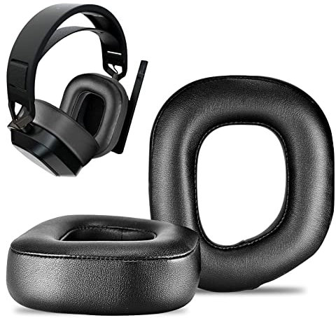 Verdickte Ohrpolster, Corsair Ersatz-Ohrpolster für Corsair HS80 RGB Wireless Kopfhörer HS80 Ohrmuscheln (Proteinleder-Ohrpolster)