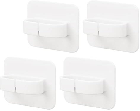 Housoutil 4pcs Over The Door Spray Water Bottle Holder Rustproof Wall Hooks for Bathroom Kitchen Adhesive Hanger