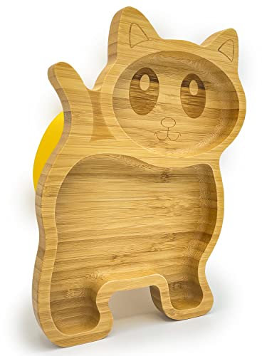 Eco Health Bambus-Kätzchen-Teller, Gelb