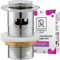 M. ROSENFELD HOME Tapón de Desagüe Universal G1-1/4 Pulgadas para Lavabo y Fregadero con Kit de Rebosadero - Válvula Pop-up Fácil de Instalar - Tapón de Fregadero Universal para Lavabo y Bidé