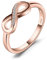 JewelryPalace Wickelring Infinity Verlobungsring Unendlichkeit Promise Eheringe Ring Silber 925 Damen, Zirkonia Silberringe Trauringe Hochzeitsringe Antragsring Ringe, Damen Schmuck Rosegold 62