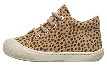 Naturino Lauflernschuhe aus Veloursleder mit Pony, Schwarz-Beige- 23