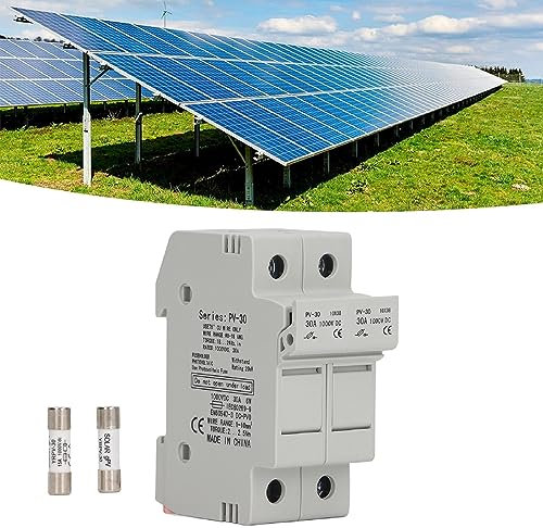 PV Fuse Holder Sicherungshalter Photovoltaik-Sicherungshalter 2P 15a Überlast Kurzschlussschutz DIN-Schienenmontage PV-Sicherungshalter Basis Für DC-System Stromkreisschutz 1000VDC