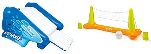 Intex 58849NP - Tobogán Hinchable con 2 pulverizadores 333 x 206 x 117 cm & Pool Volleyball Game Set 56508NP