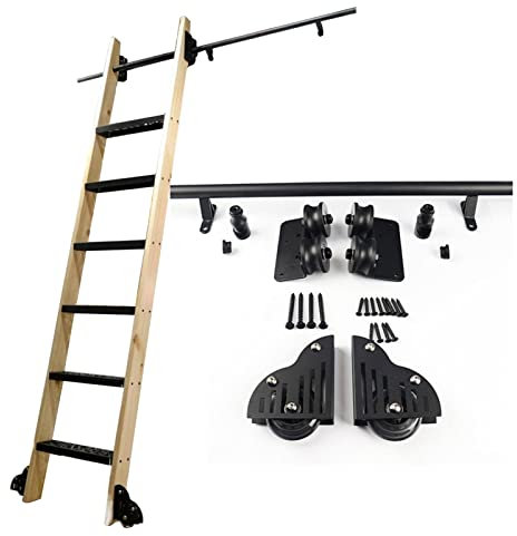 IBOWZ Scala per libreria Scorrevole Kit Binario Kit ferramenta per Porta Scorrevole