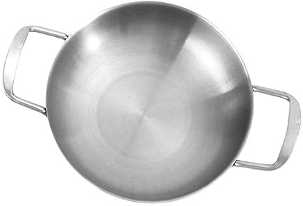 BESTonZON Stainless Steel Seafood Pot Mini Pan Pan Lid Casserole Dish Hotel Small Dry Pot Portable Cookware for Home Outdoor