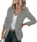 Cicy Bell Damen Casual Blazer Offene Front Langarm Elegant Arbeit Büro Jacken Blazer Dark Gray XL