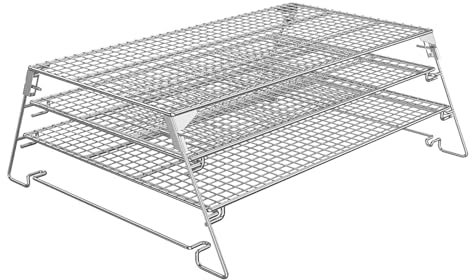AJinTeby Faltbares 3-stöckiges Warmhalterost, ausziehbarer Garraum, passend für 50,8 cm tiefe Traeger und andere Holzpellet-Grills/Gasgrills/Grillroste