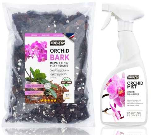 Premium Orchid Care Combo: 3L Orchid Bark & 300ml Orchid Mist – Optimal Hydration & Growth for UK Orchids