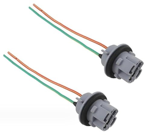 Unifizz 7440 T20 Fassungen Buchsenadapter 2er-Pack für Blinker-/Rückfahrscheinwerfer-Birnenfassung