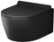 AM.PM X-Joy S - WC Suspendu Sans Bride, Sans Rebord, Cuvette WC Suspendu Complet Kit, Abattant WC avec Amovible Softclose, Fixation Invisible, Toilette Suspendu Mural en Céramique, Noir mat, 49 cm