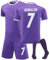 C7 Fußball Trikot, Hause/Auswärts Fußball Trikot Shorts Socken für Kinder/Erwachsener, Nr.7 Fussball Jersey Trainingsanzug Jungen Herren