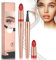 Augenbrauenstift mit 4 Spitze Micro Kopf, Augenbrauenstift Micro 4 Punkt Brauenstift Langanhaltend Wasserdicht Natürliche Augenbrauen Make-up (A-Dunkelbraun)