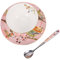 Mikinona Elegantes Kaffeetassen-set Aus Keramik Untertasse und Löffel Vogel-design für Teepartys