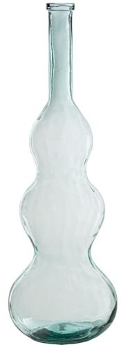 DRW Vase de Sol en Verre Transparent 35 x 35 x 100 cm