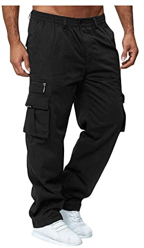 Pantalon Chantier Homme Cargo Blanc - Pantalon de Travail Habillé - Pantalons De Randonnée - Treillis Militaire