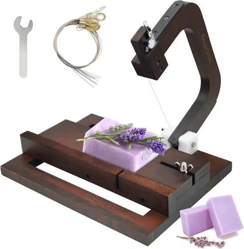 XNXYSMKJ Coupe-Savon en Bois avec Fil réglable, Outil de Coupe de Savon en Bois avec échelle de Taille, trancheur à Fil Unique pour Savon Fait à la Main