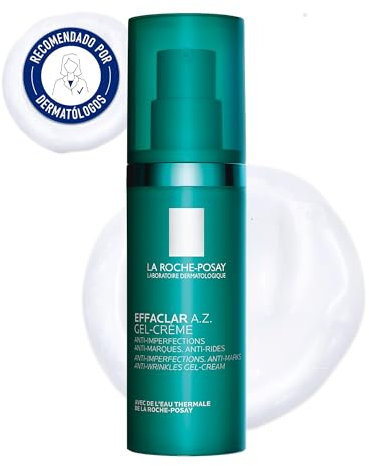 La Roche-Posay Effaclar A.Z. Gel-Creme, Anti-Unreinheiten- und Anti-Aging-Pflege, Exfolierend, klärend, feuchtigkeitsspendend und aufpolsternd, Nicht komedogen, 40 ml