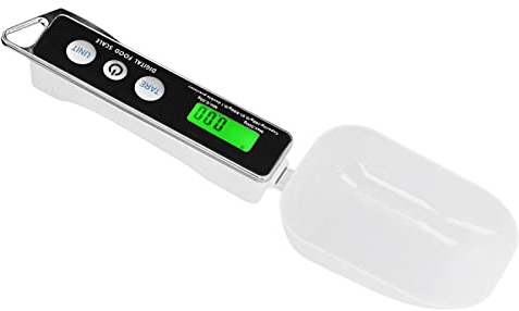 lvifloae Digital Mätsked,Smart Matvåg,Digital Skedvåg Hushållsbärbar Rostfritt Stål Köksbakvåg för Mjöl Te Kryddor 500g/0,1g Svart (Svart)