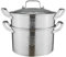 Stainless Steel Couscous Maker with Erack Holder 2 Level Induction Steamer Insert for Cooking Pot/Steamer 6.3L Capacity 26 * 26 * 23.4Cm