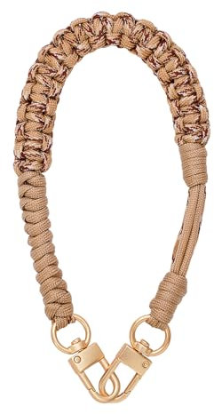 CHUQING Cadena para teléfono móvil, correa de muñeca marrón corta, llavero corto, pulsera, cordón para teléfono móvil