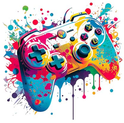 milaosk 3D Wandtattoo Gamer Bunte Poster Gamer Wandaufkleber Kinderzimmer Junge Groß Wandsticker Gaming Zimmer Deko Wandbilder Tapeten Geschenke für Jugendzimmer Teenager Schlafzimmer Aufkleber 73×78