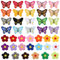 40 Stück Patches zum Aufbügeln, Blume Flicken Patches Schmetterling Bestickte Kinder Aufnäher Bügelbilder Applikation Aufbügelflicken für Hut, Jeans, Rucksäcke, DIY Kleidung