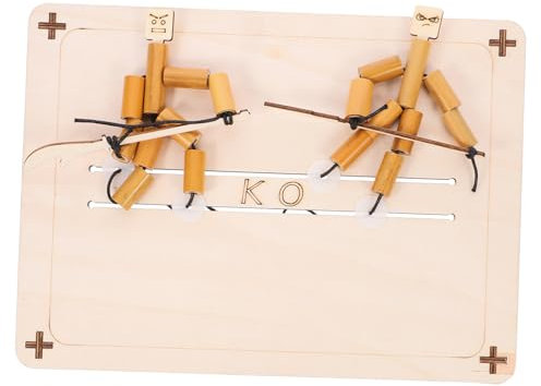 YARNOW 1 Satz Bambusmann-kampfspielzeug Fechtpuppen Puppenbauset Kampfspielzeug Für Tischpuppen Bausatz Bastelset Basteln Kinderspielzeug Eltern-Kind-interaktives Holz