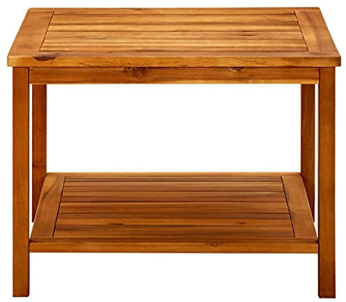 Couchtisch 60x60x45 cm aus Akazien-Massivholz, geölt - Langlebig & Natürlich für Wohnzimmer & kleine Räume