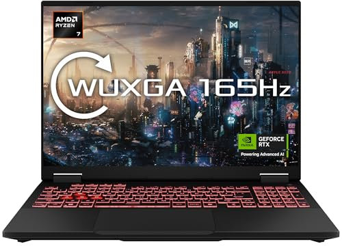 MESH Computers ASUS TUF Gaming A16 16-inch FHD+ 165Hz Gaming Laptop (AMD Ryzen 7 260, 32GB DDR5 RAM, 1TB SSD, RTX 5050 8GB GDDR7, Windows 11 Home)