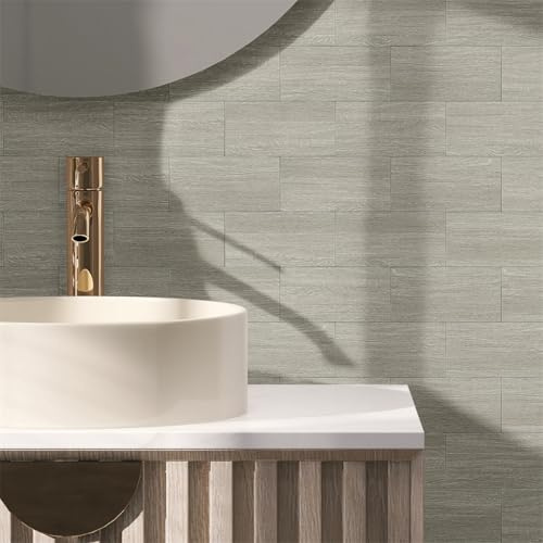 Mosaikfliesen Hellgrün Grau Selbstklebende Fliesen Küche Pvc Klebefliesen Wasserdicht Tile Sticker Klebefliesen Küche Fliesen Zum Kleben Ölfest Fliesenaufkleber Fliesensticker 10x20cm/64 Pcs