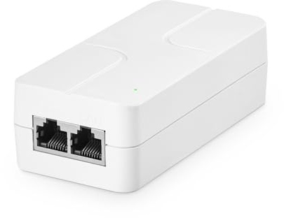 Gigabit-PoE-Injektor 60 W, unterstützt IEEE 802.3af/at/bt, YuLinca weißer kompakter Power-Over-Ethernet-Adapter, Plug-and-Play, lüfterloses Wandmontagedesign mit LED-Anzeige