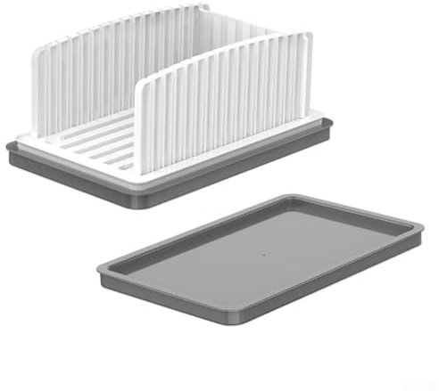 Adjustable Bread Slicer With Three Thickness Settings And Crumb Tray For Neat Slices Of For Homemade Bread, Bagels, And Cakes, Compact Foldable Design For Kitchen Use