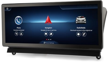 Qualcomm 8-Kern 4GB RAM+64GB ROM 10.25 Zoll Android 14 Autoradio Bluetooth GPS Navi für Mercedes C-Klasse W204 2008-2010 NTG 4.0 IPS Bildschirm CarPlay Android Auto WiFi 4G USB DSP DAB+ Canbus SWC