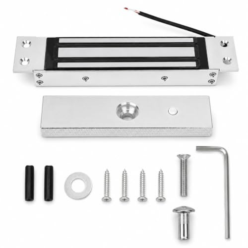 BuyWeek Serratura Magnetica Serratura Elettromagnetica, DC 12V 180 kg/396 Libbre in Lega di Alluminio per Sistemi di Controllo Accessi