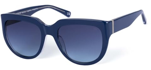 Botaniq Rund Acetat Brille in Blau für Damen | optional mit Sehstärke (Modell BIS-7001-188)