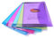 Rapesco 0688 Transparente Dokumentenmappe mit Druckknopf, A4+, Sortierte Farben, 5 Stück
