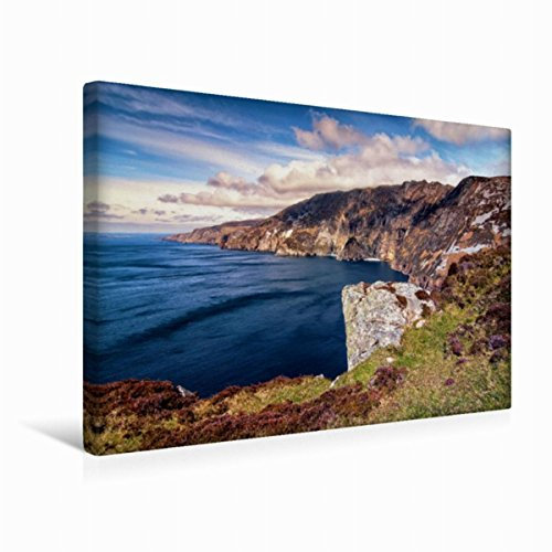 Premium Textil-Leinwand 45 x 30 cm Quer-Format Irland, grüne Insel mit rauer Küste | Wandbild, HD-Bild auf Keilrahmen, Fertigbild auf hochwertigem Vlies, Leinwanddruck von Jan Roskamp
