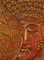 Wandrelief Buddha mit Bodhiblatt Holz braun/gold 30cm