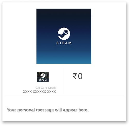 Valve Steam Gift Card
